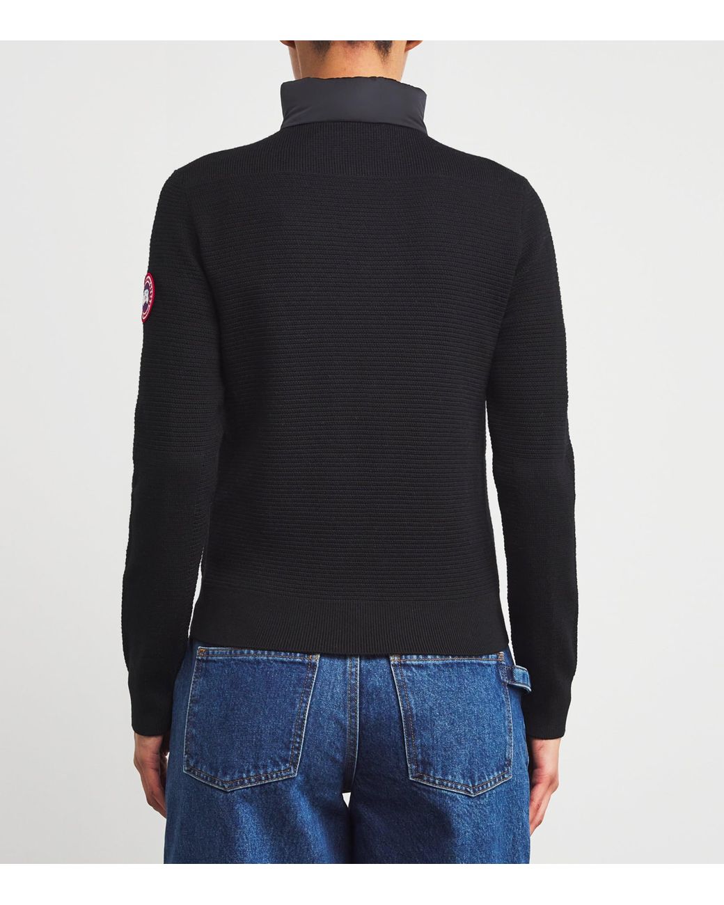 Canada Goose Black Down-Merino Wool Hybridge Hybrid Jacket