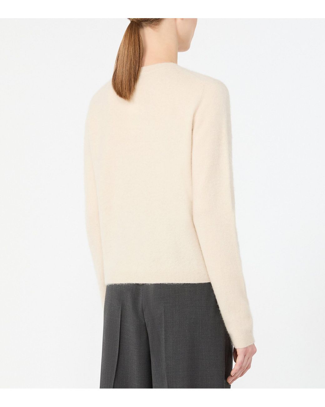 Weekend by Maxmara White Wool-Cashmere Cardigan