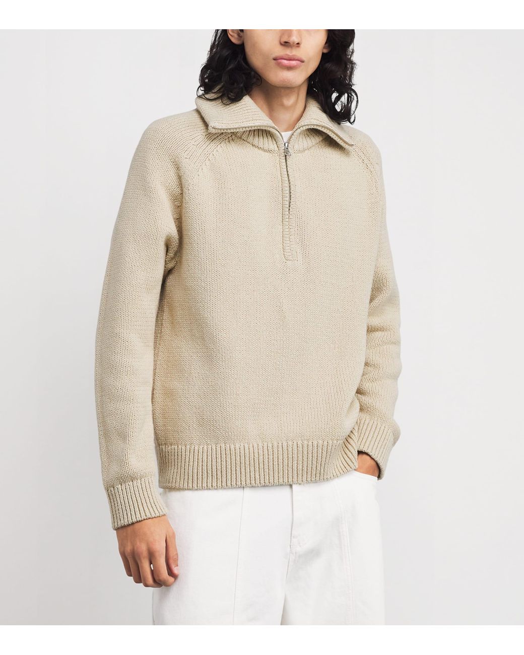 NN07 Natural Cotton Half-Zip Sweater