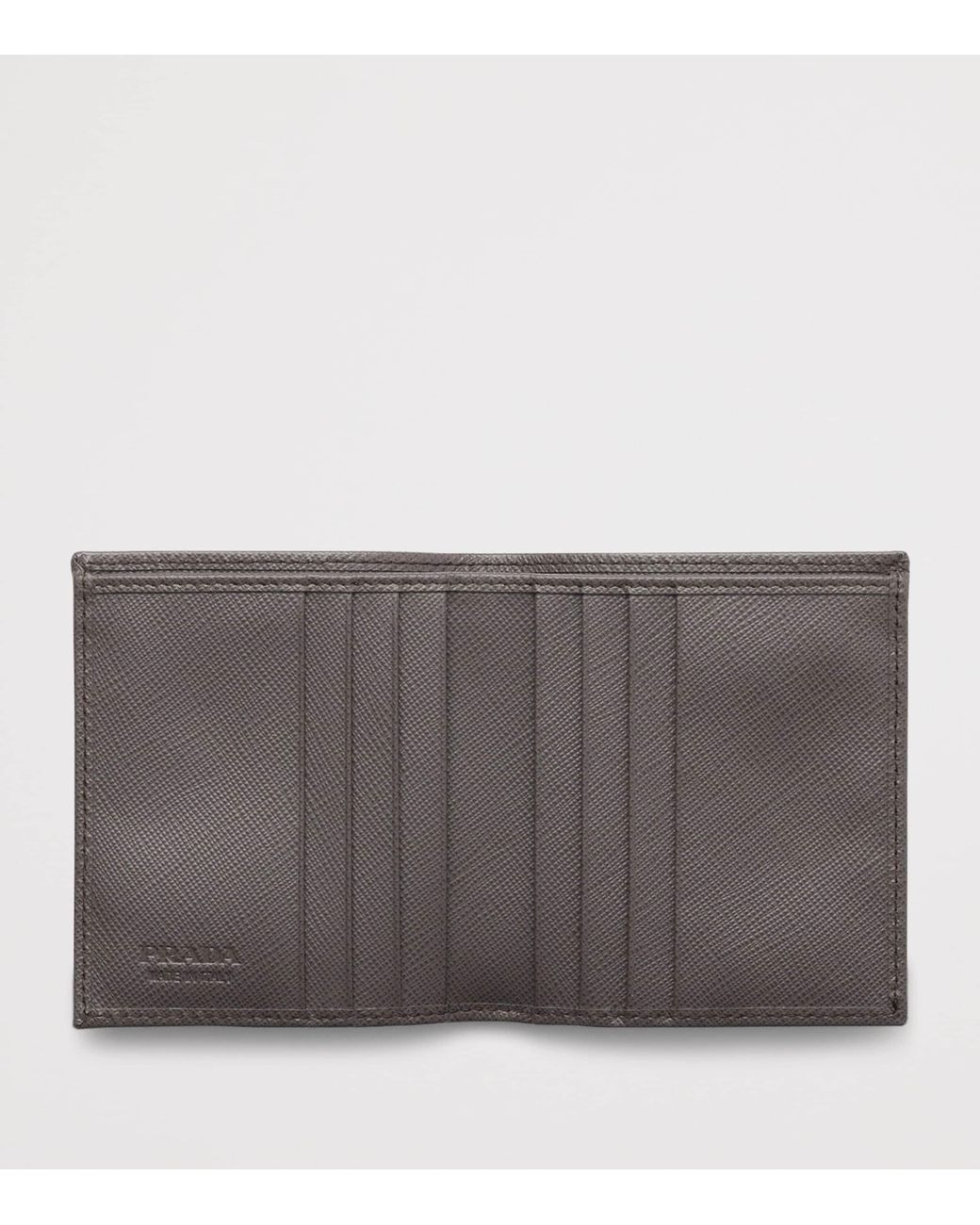 Prada Gray Saffiano Leather Wallet for men