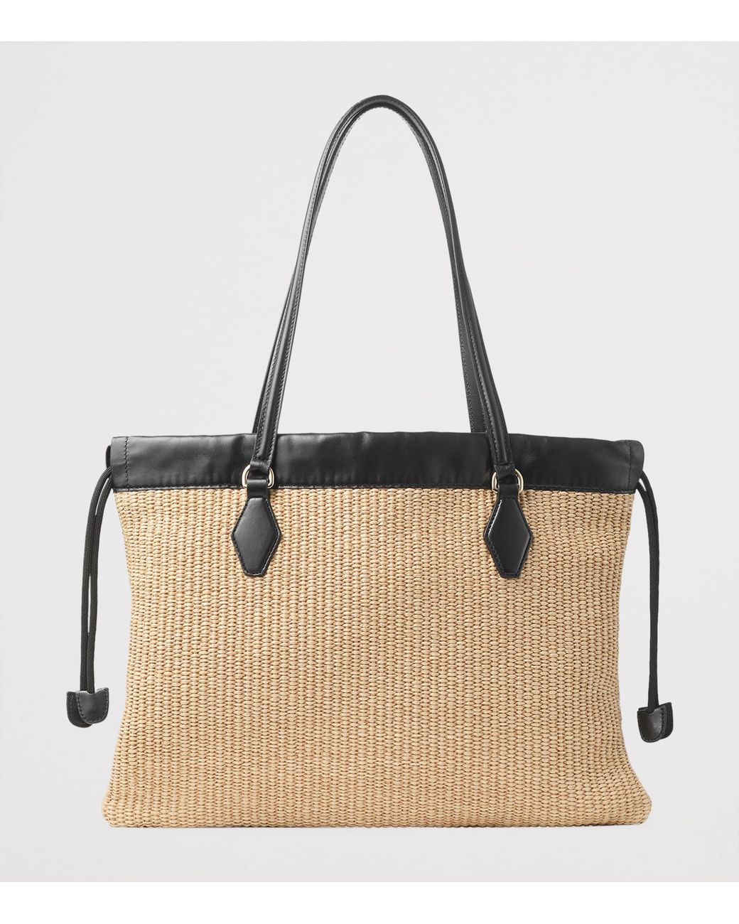 Jimmy Choo Natural Large Raffia Drawstring Tote Bag