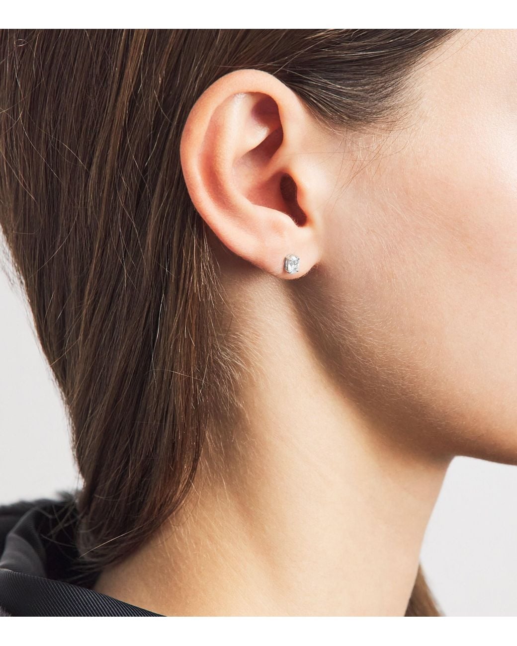 Harrods Natural And Diamond Stud Earrings