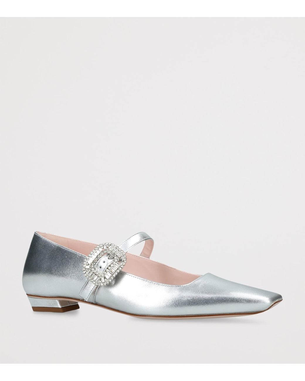 Roger Vivier White Leather Belle Vivier Mary Janes