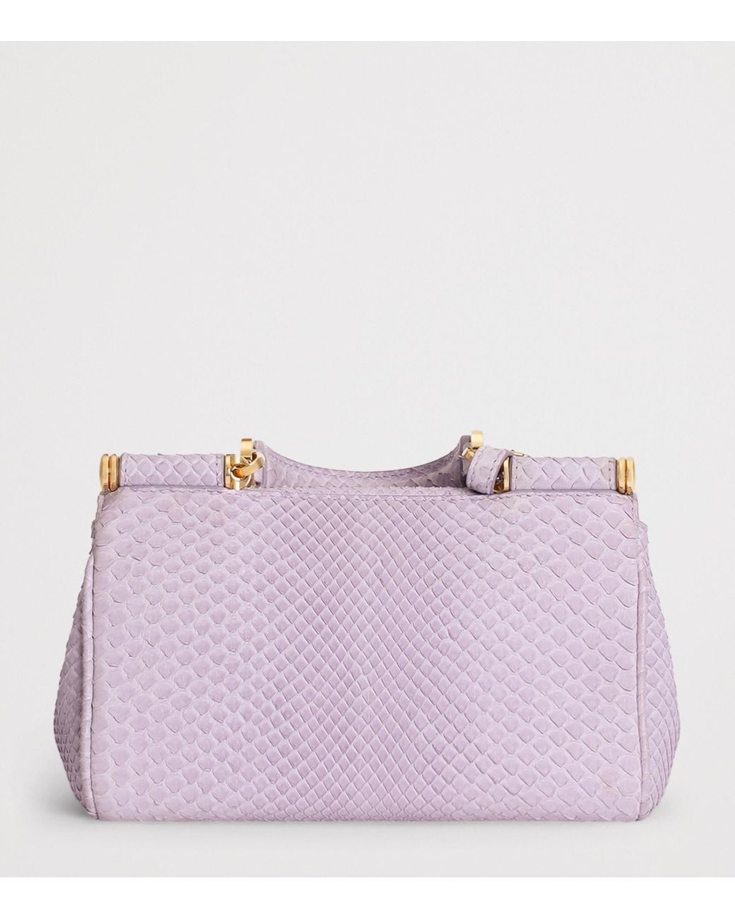 Dolce & Gabbana Purple Mini Python Leather My Sicily Top-Handle Bag