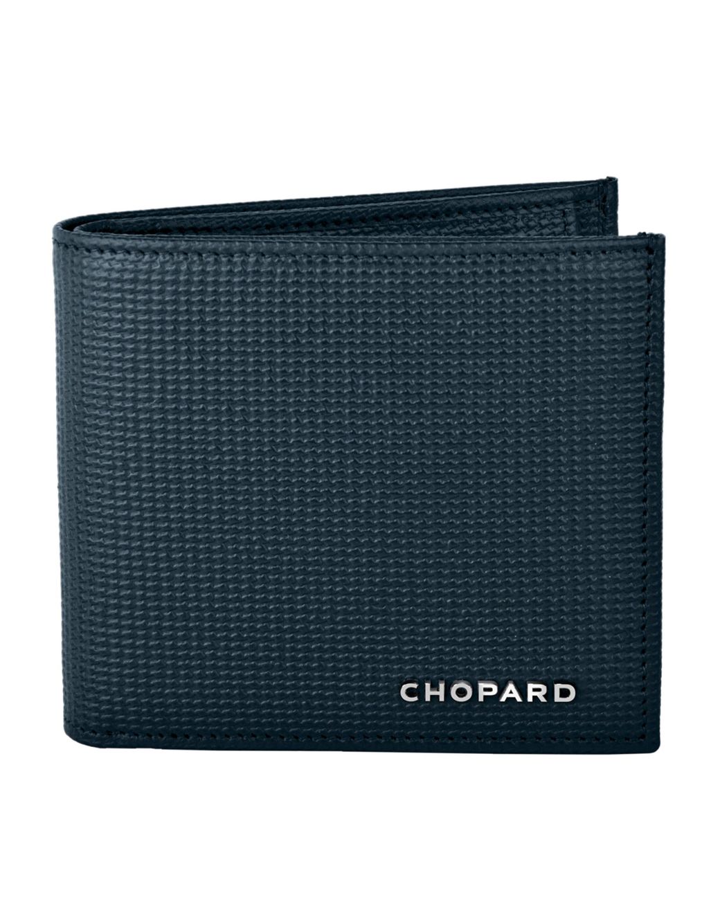 Chopard Blue Small Leather Classic Bifold Wallet