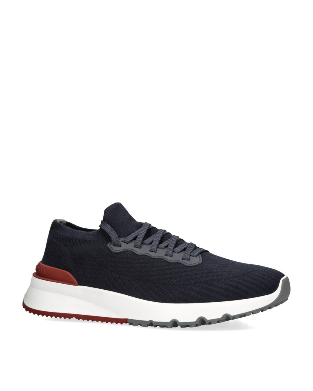 Brunello Cucinelli Blue Knitted Sneakers for men
