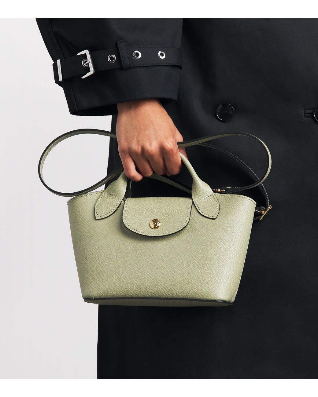 Longchamp Metallic Extra-Small Leather Épure Tote Bag