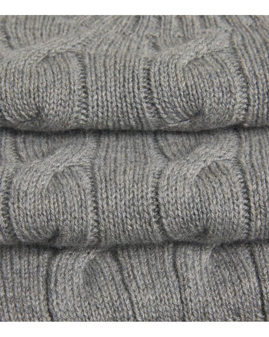 Ralph Lauren Gray Cashmere Cable-Knit Sweater for men