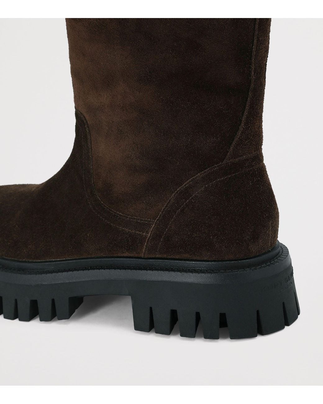 Kurt Geiger Black Suede Kingly Biker Boots