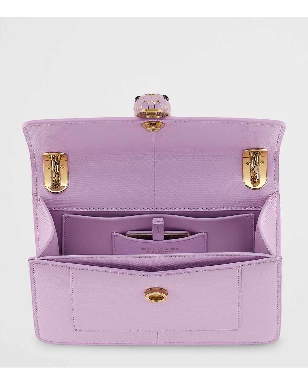 BVLGARI Purple Small Leather Serpenti Forever Day-To-Night Shoulder Bag