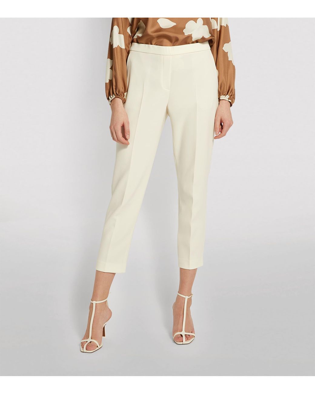 Theory Natural Treeca Tailored Crop Trousers