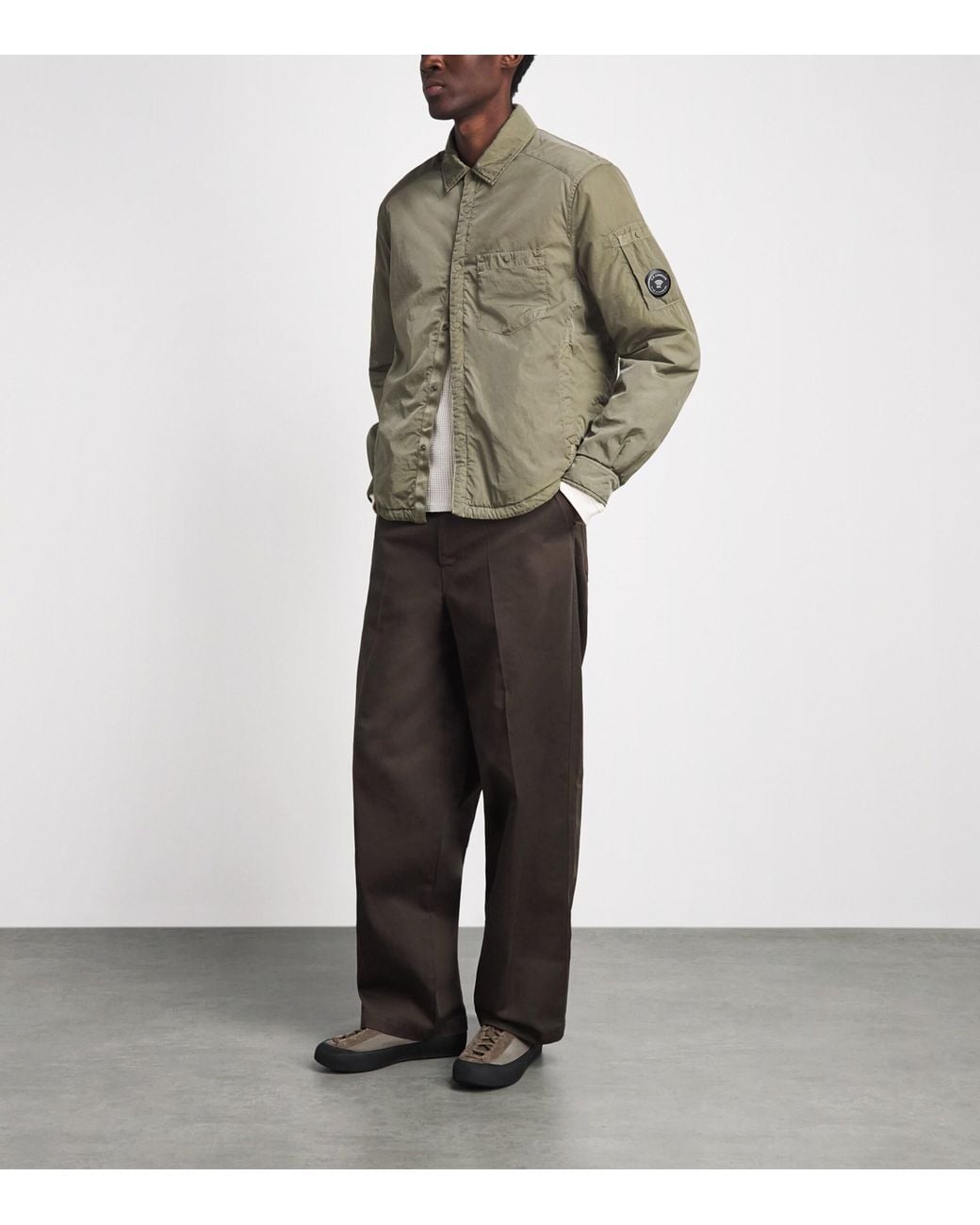 C P Company Green Padded Overshirt for men