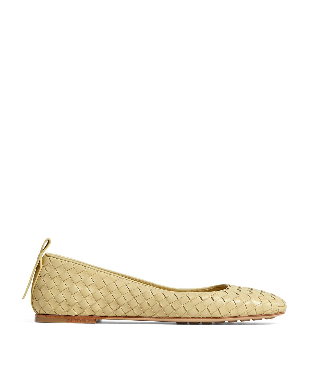 Bottega Veneta Natural Lambskin Charlotte Ballet Flats
