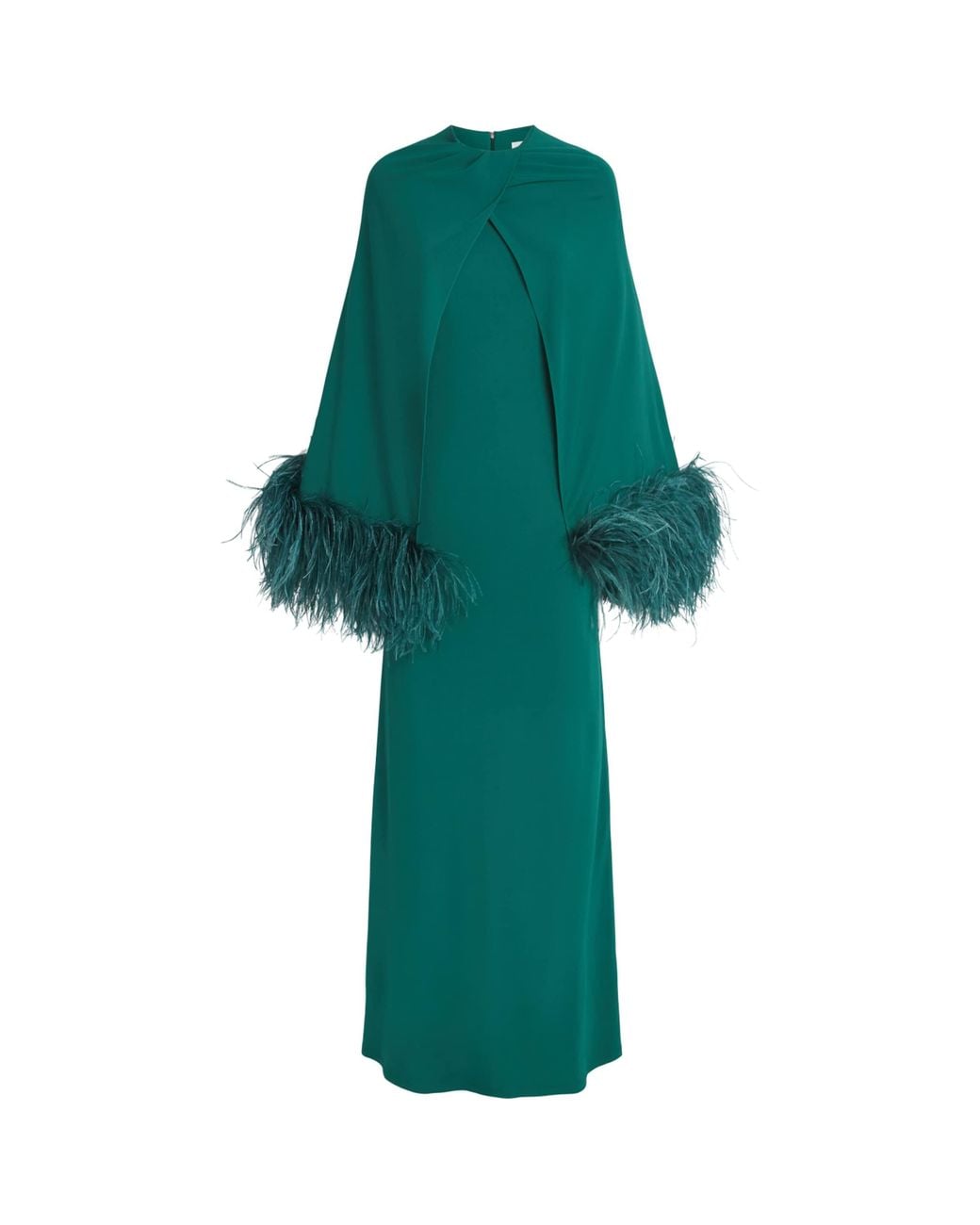16Arlington Green Feather Cape Adelar Gown