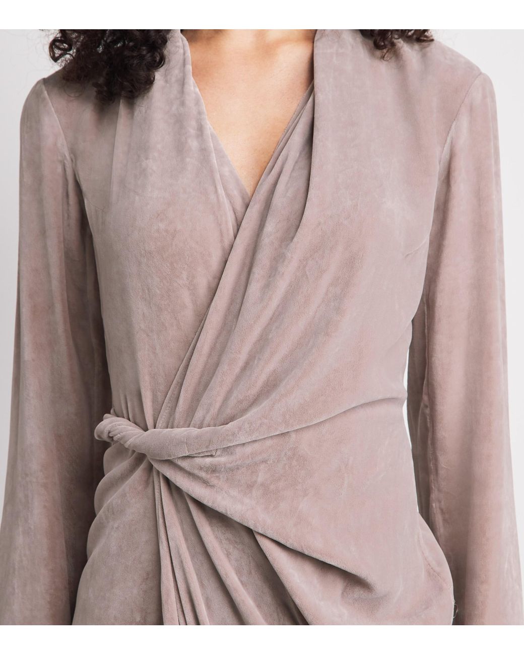 Rick Owens Pink Wrap Abito Maxi Dress