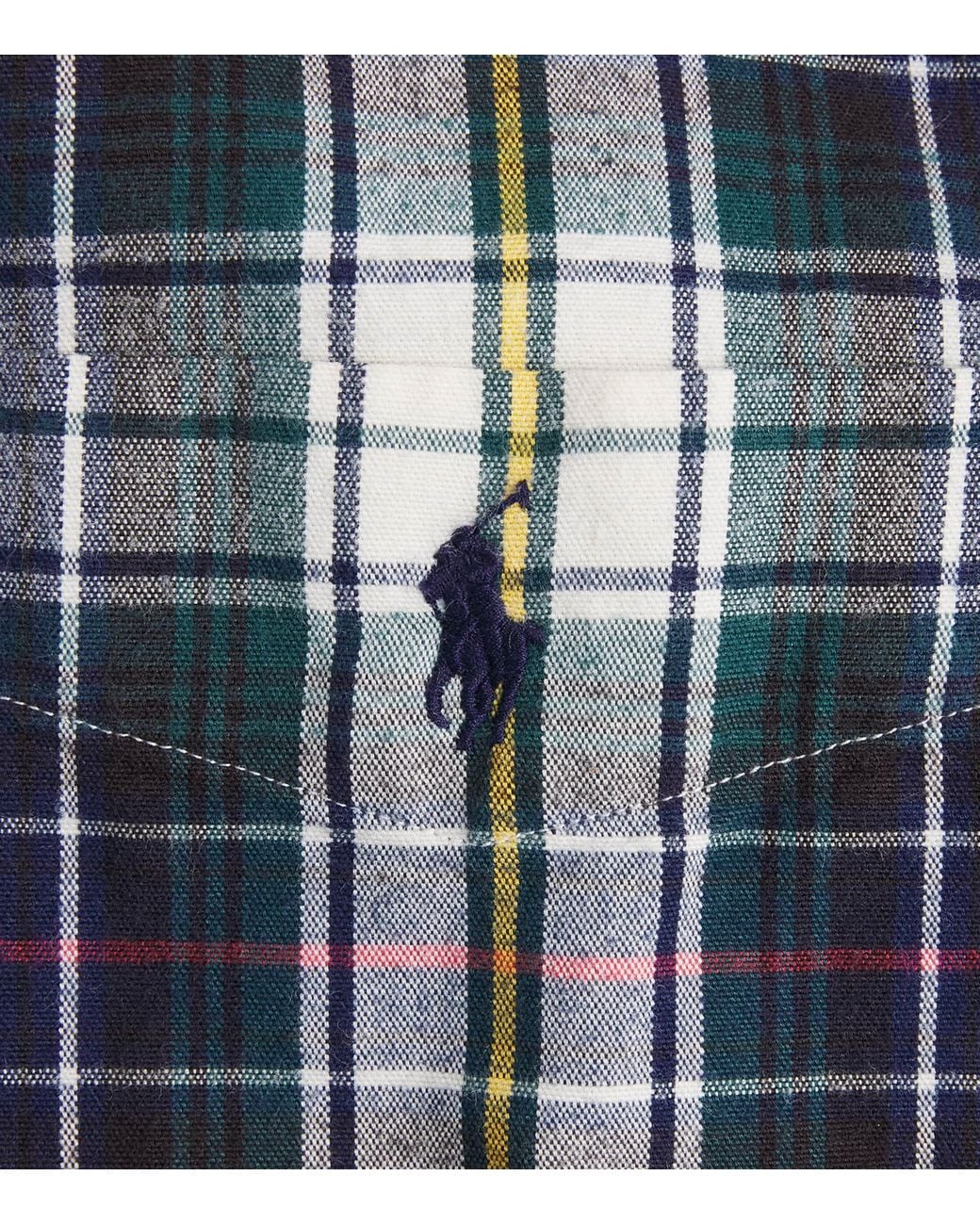 Polo Ralph Lauren Blue Cotton Check Oxford Shirt for men