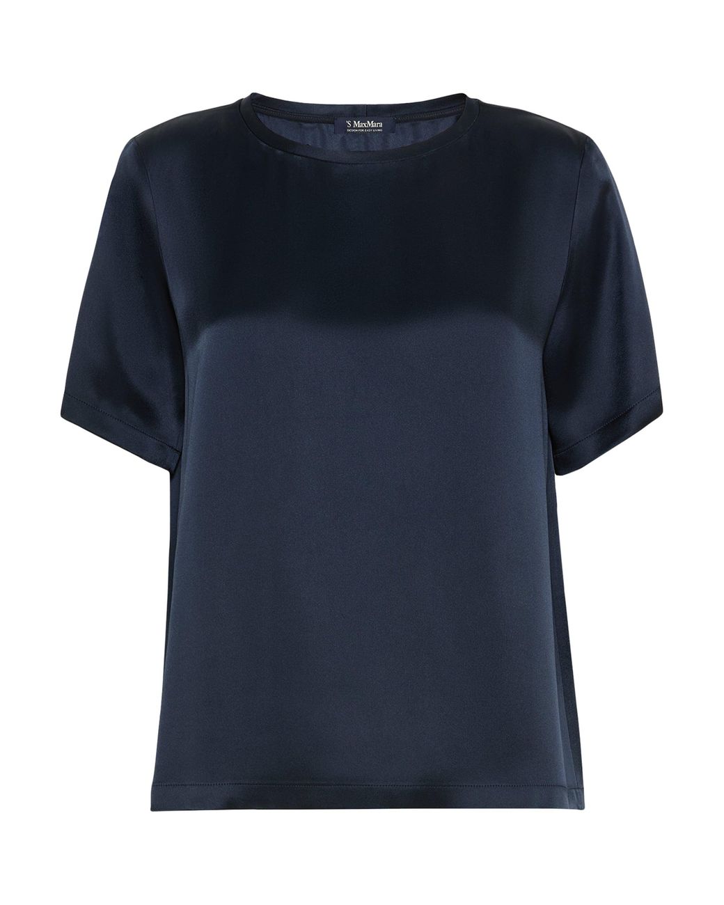 Max Mara Blue Satin T-Shirt