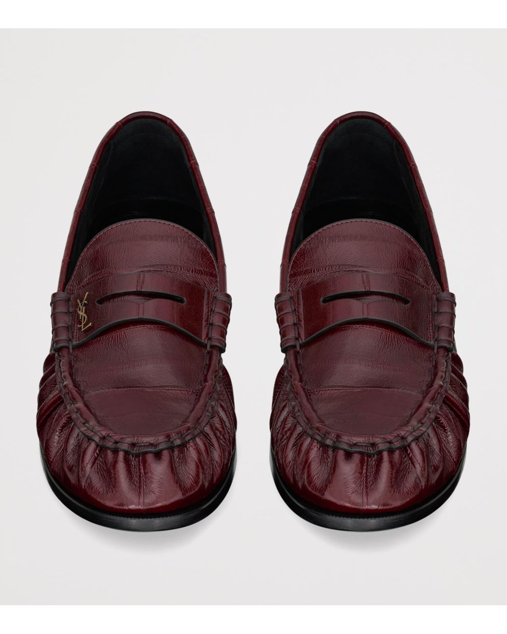Saint Laurent Brown Leather Le Loafers for men