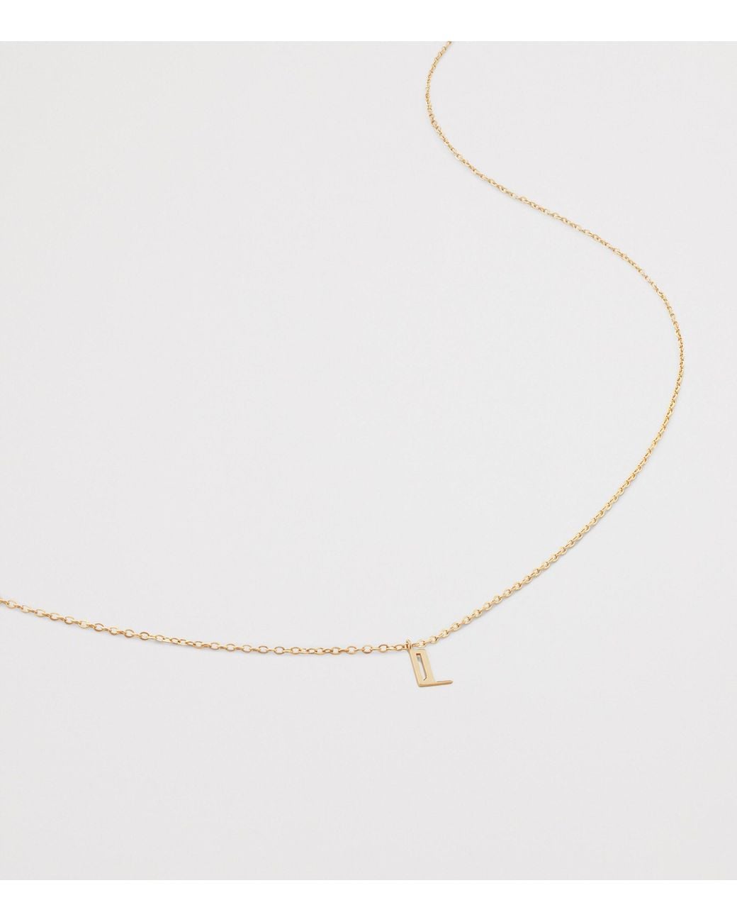 Monica Vinader Metallic Mini L Initial Necklace
