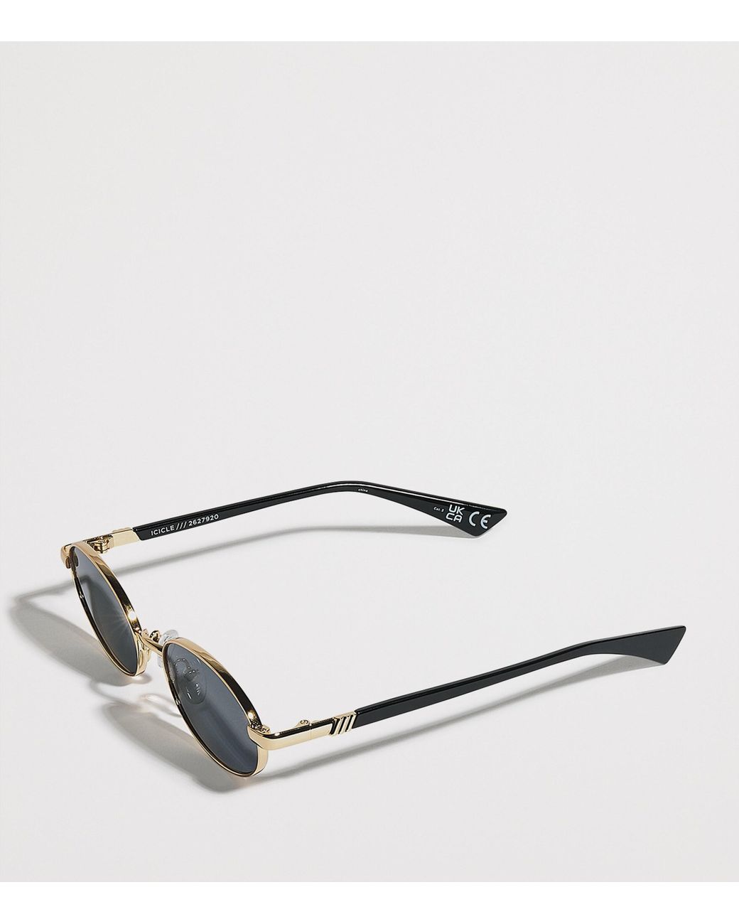 Le Specs Blue Icicle Oval Sunglasses