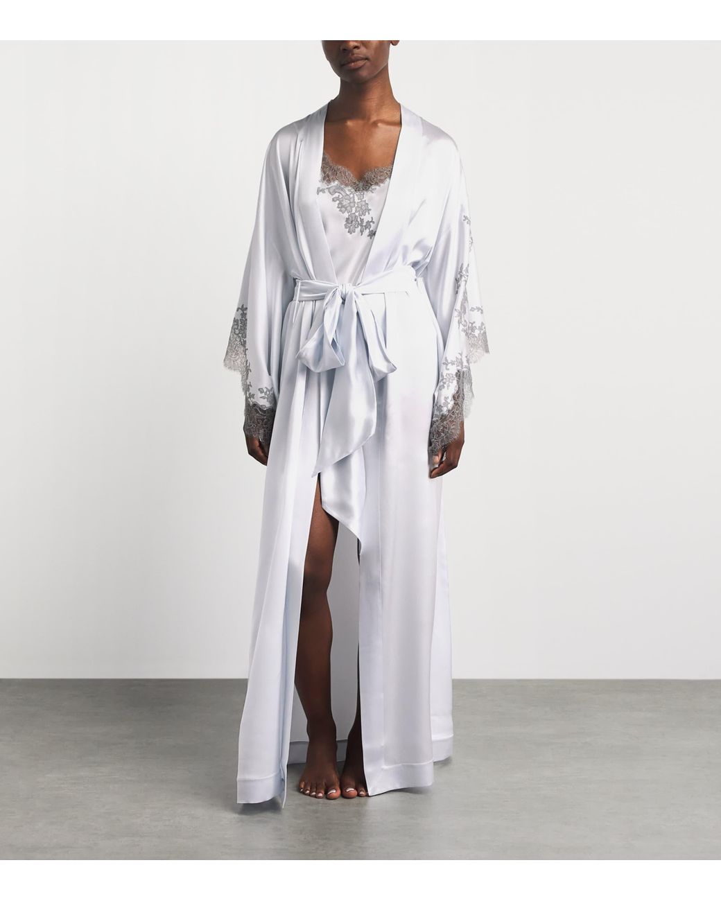 Carine Gilson White Long Silk Cérès Robe