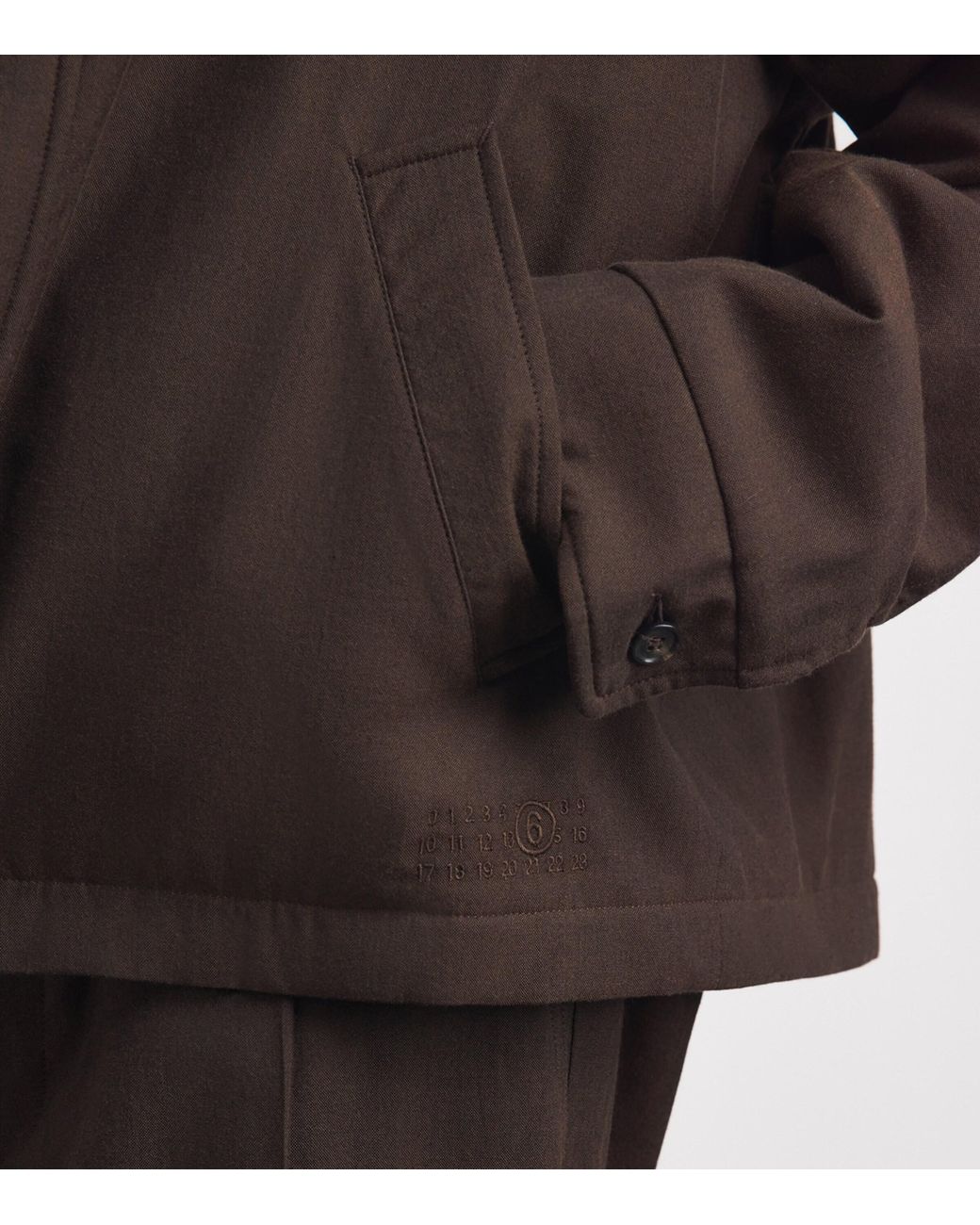 MM6 by Maison Margiela Brown Virgin Wool-Cotton Field Jacket for men