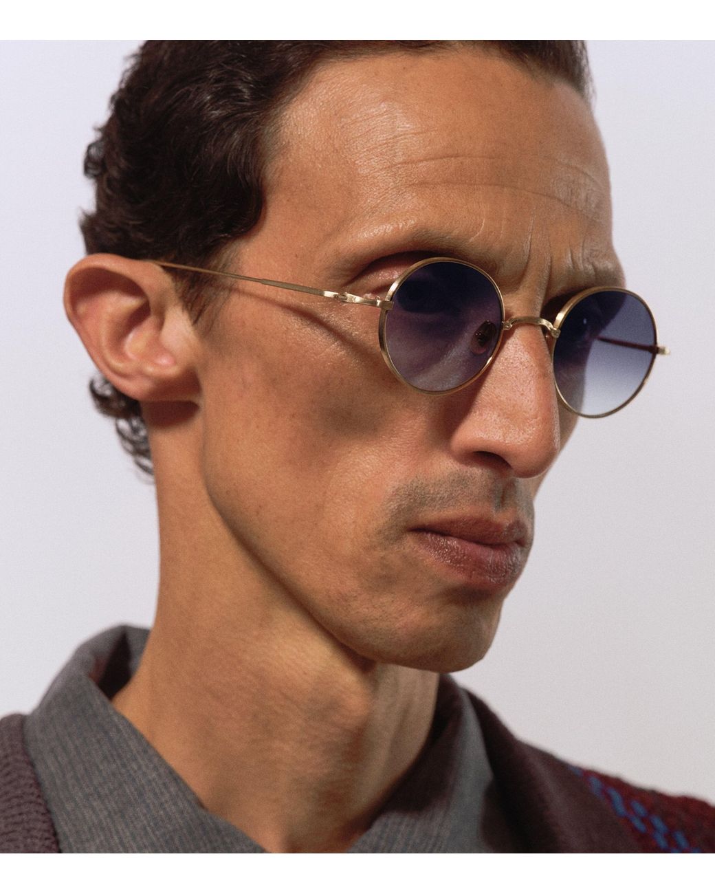 Matsuda Blue M3168 Round Sunglasses for men
