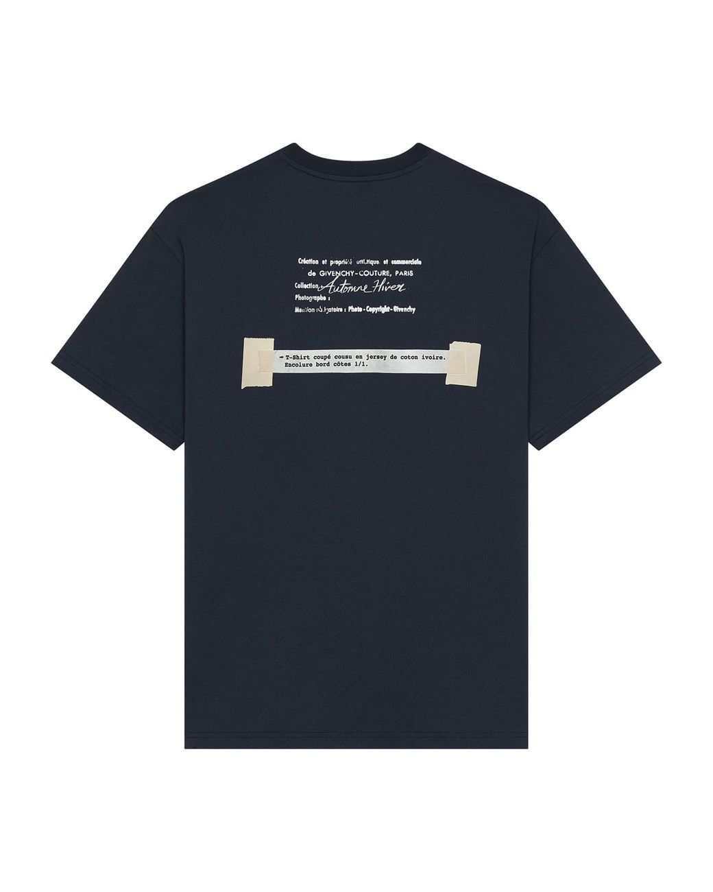 Givenchy Blue Cotton Logo T-Shirt for men