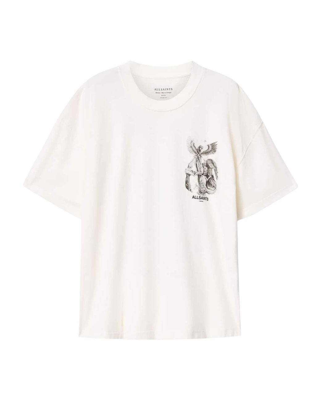 AllSaints White Angel-Print Seraph T-Shirt for men