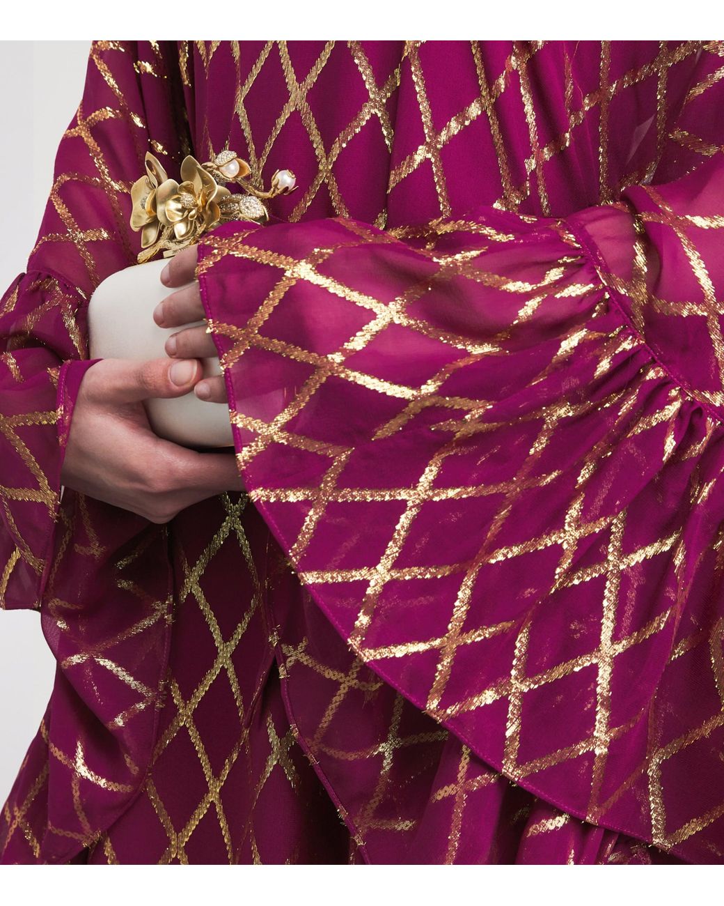 Taller Marmo Purple Eccentrica Kaftan Gown