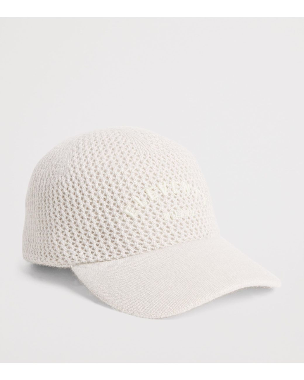 Eleventy White Cashmere Capello Baseball Cap for men