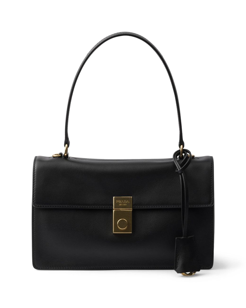 Prada Black Medium Leather Shoulder Bag