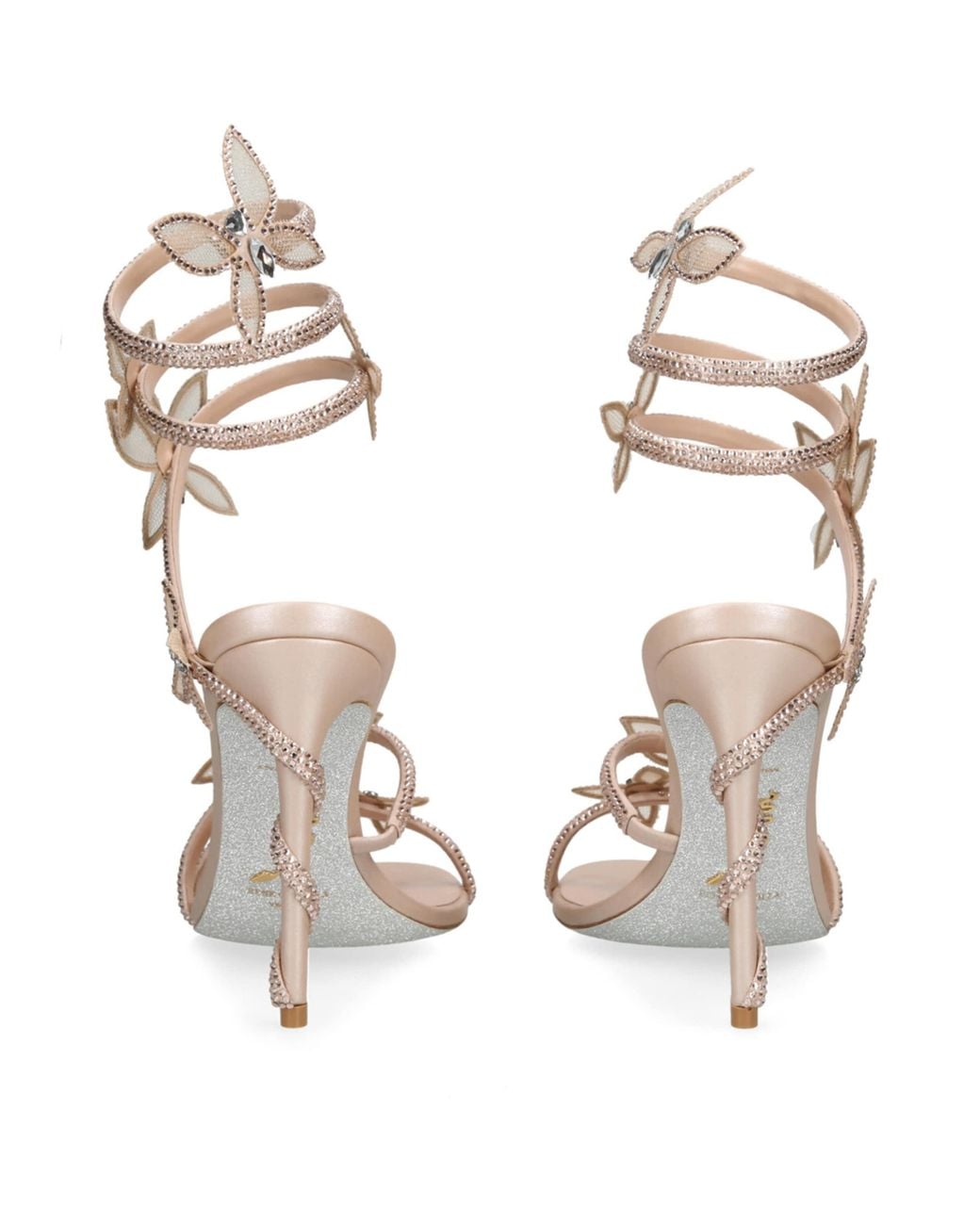 Rene Caovilla Metallic Embellished Margot Sandals 105