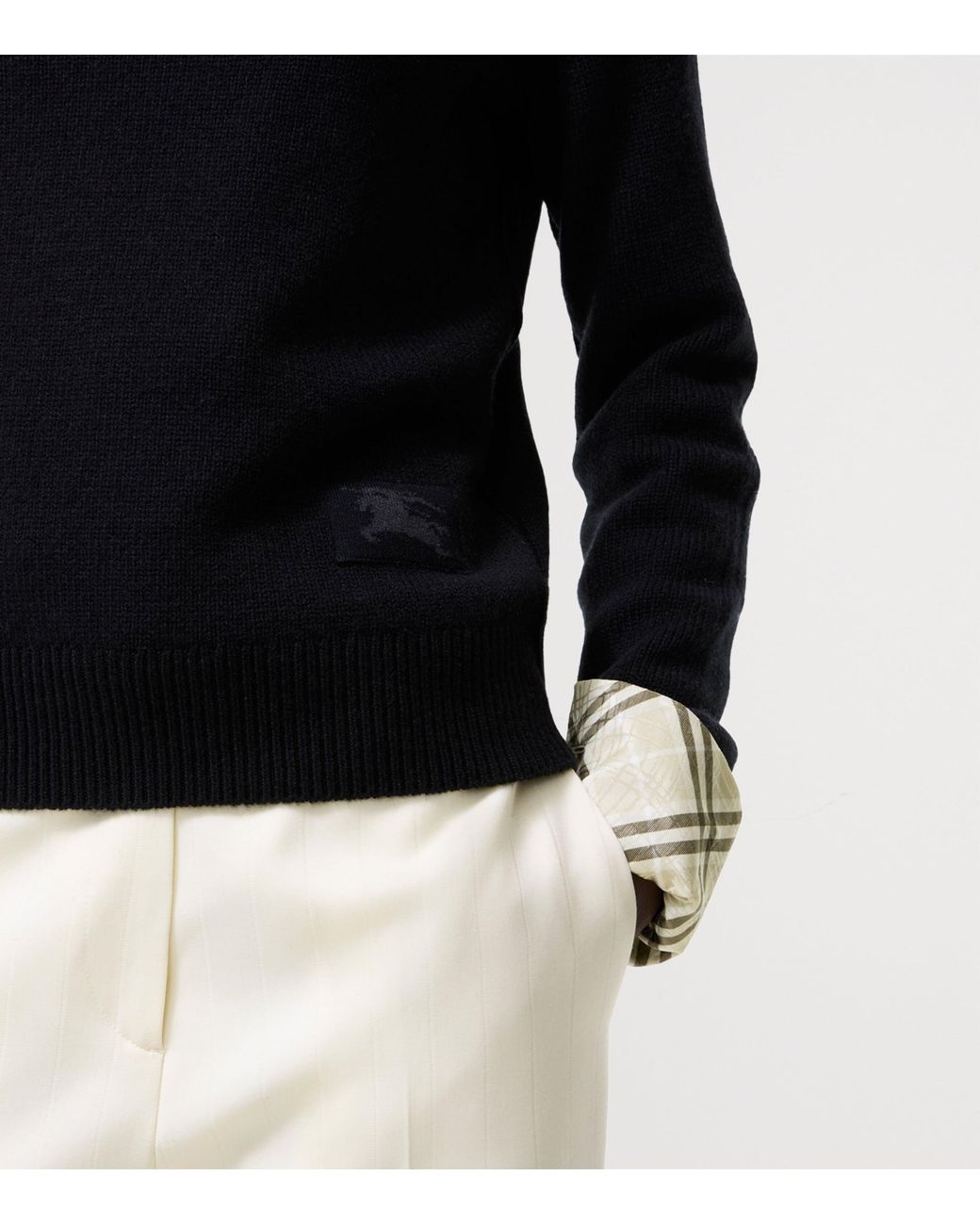 Burberry Black Cashmere High-Neck Sweater