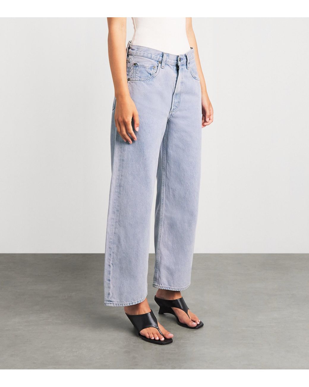 Agolde Blue Low Curve Cropped Jeans