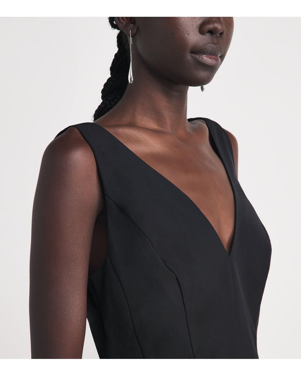 Jonathan Simkhai Black Cotton Mira Midi Dress