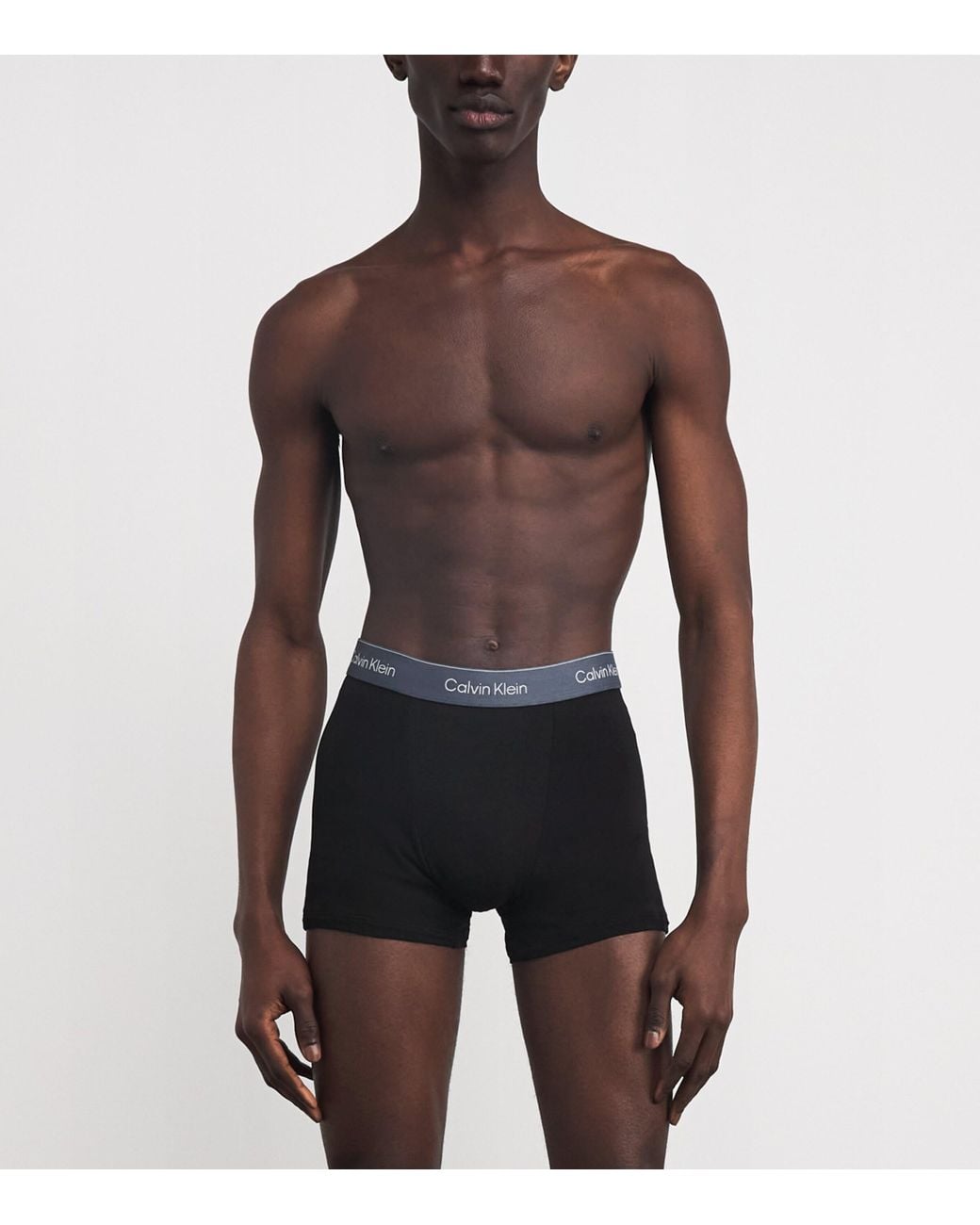 Calvin Klein Blue Stretch-Cotton Relaxed Icon Trunks for men