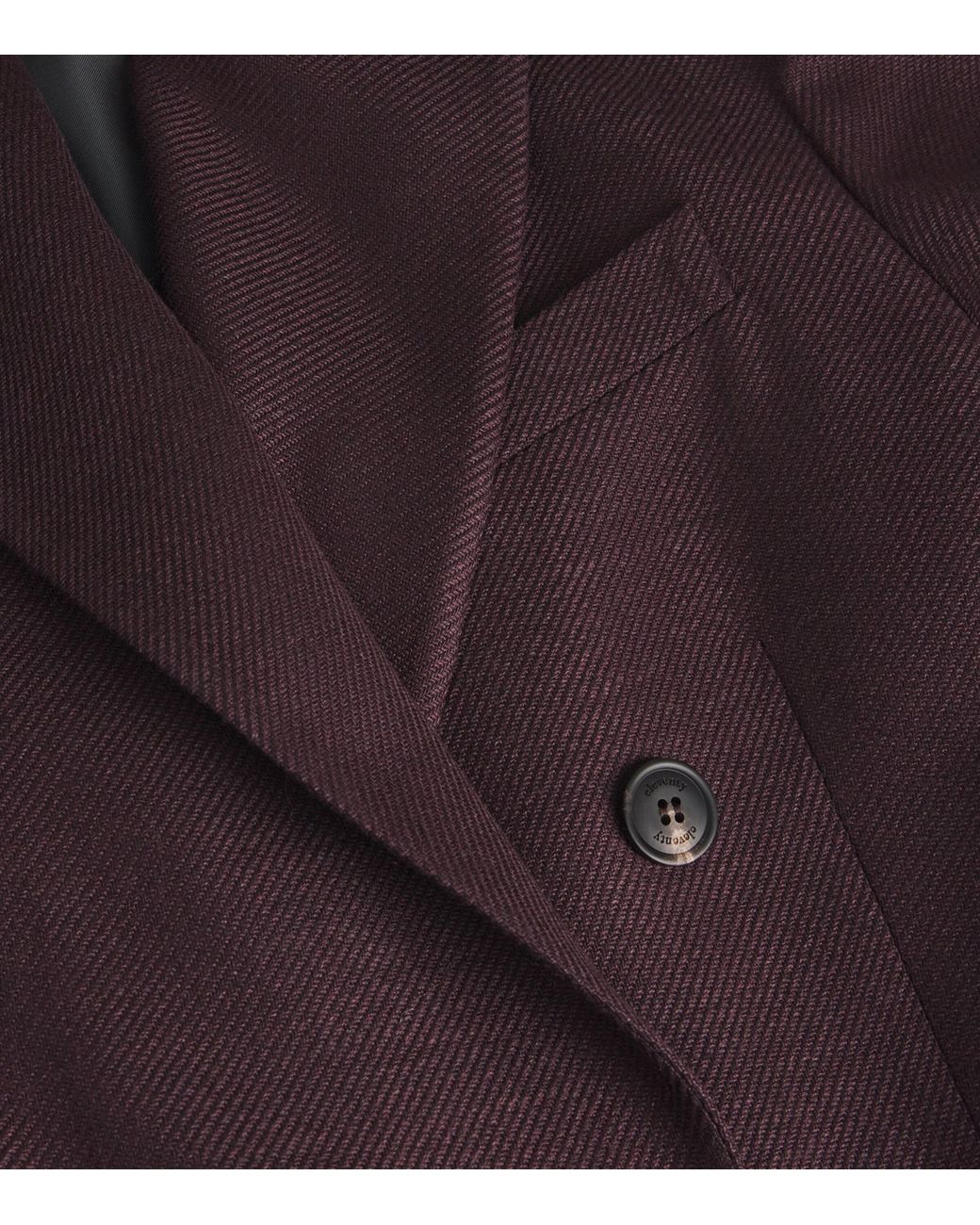 Eleventy Purple Wool-Blend Double-Breasted Duster Coat