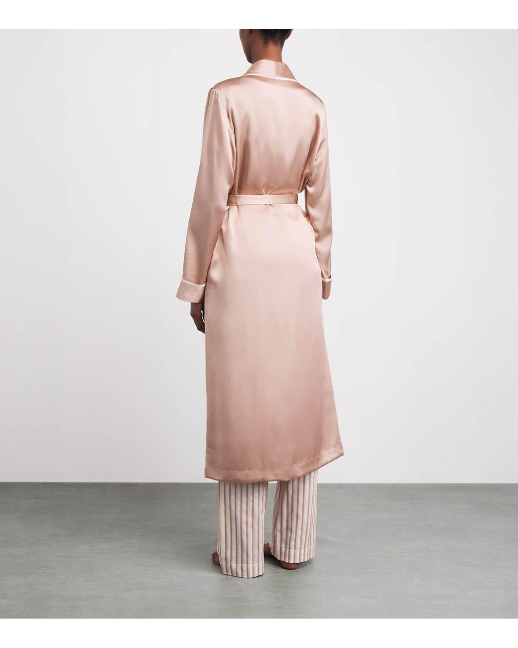 Derek Rose Pink Silk Bailey Robe