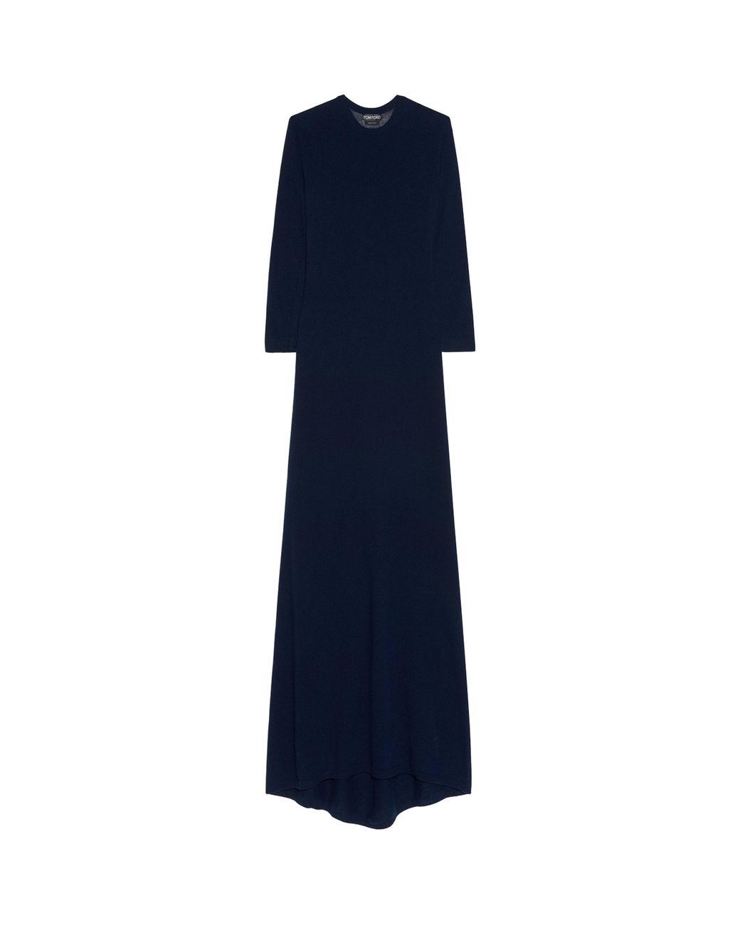 Tom Ford Blue Cashmere-Silk-Blend Sheer Back Maxi Dress