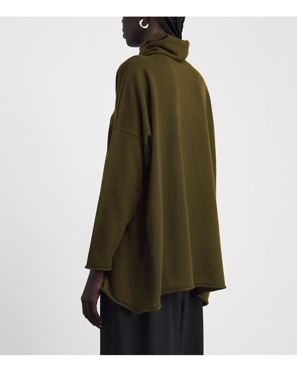 Eskandar Green Cashmere Rollneck Sweater