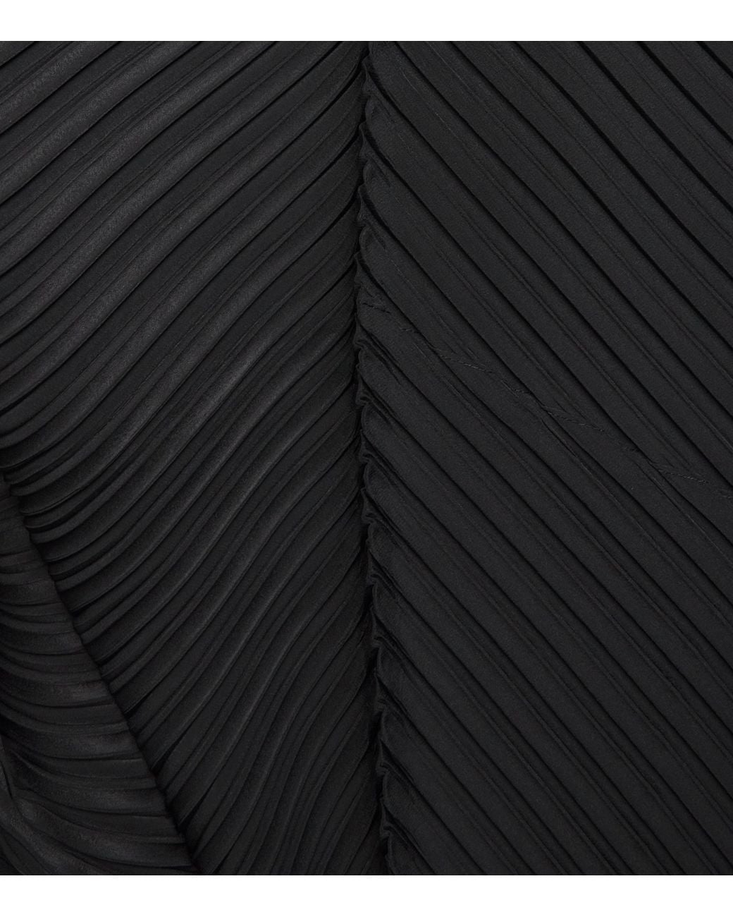 Issey Miyake Black Plaster Pleats Cropped Trousers