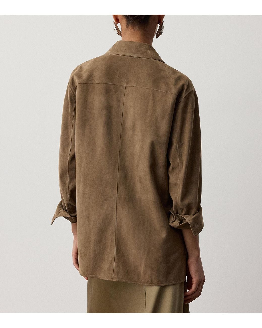 Ralph Lauren Brown Suede Landry Shirt