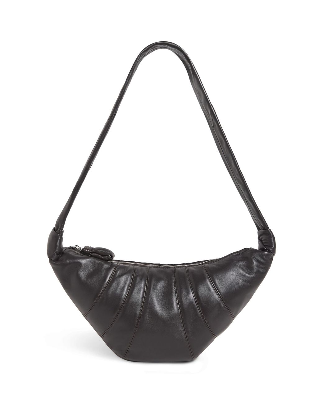 Lemaire Metallic Medium Grained Leather Croissant Shoulder Bag