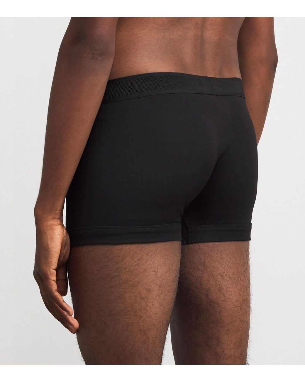 Tom Ford Black Stretch-Cotton Logo Trunks for men