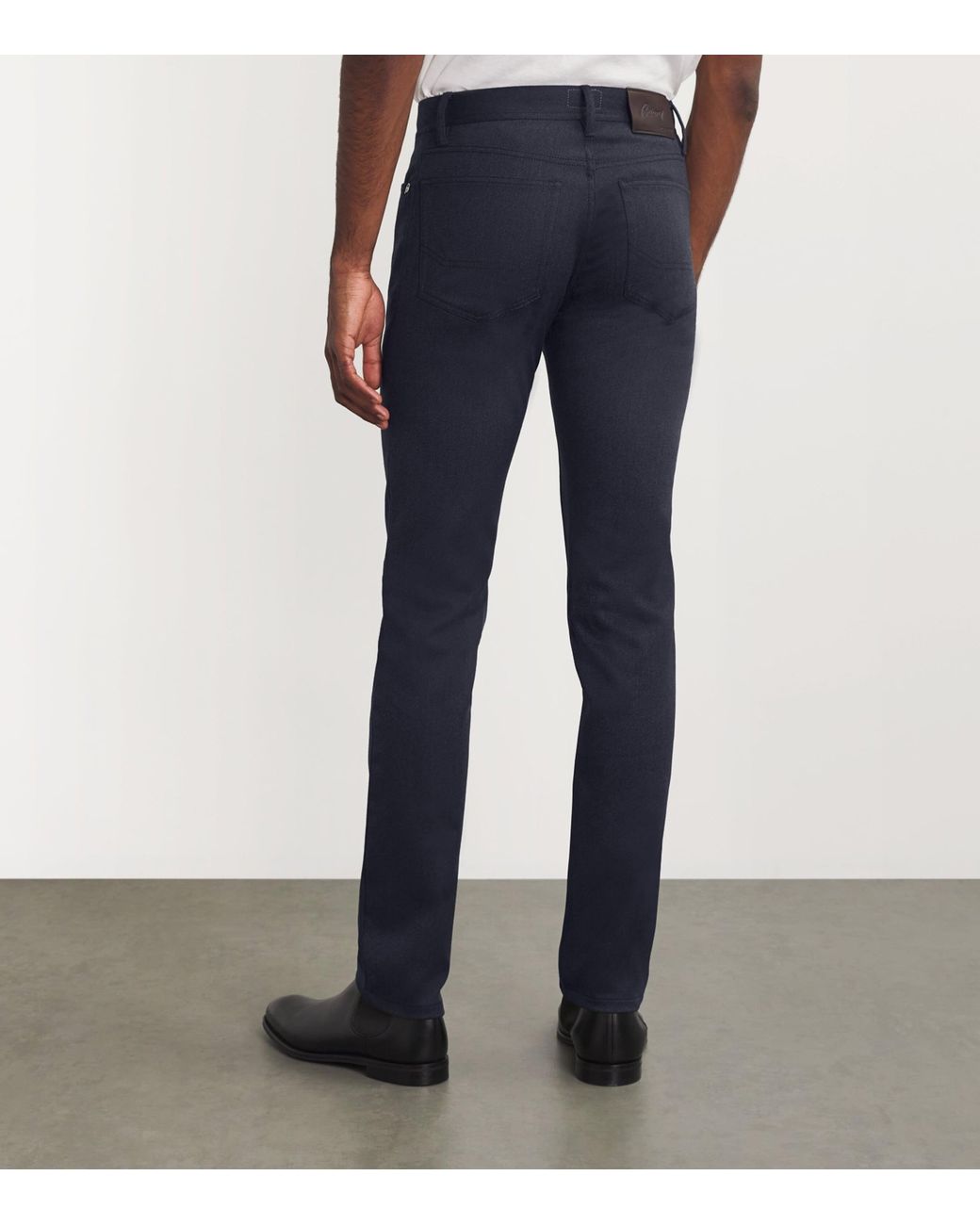 Brioni Blue Stretch-Cotton Straight Chamonix Jeans for men