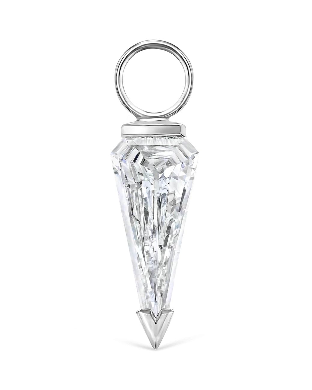 Maria Tash White Silhouette Diamond Charm