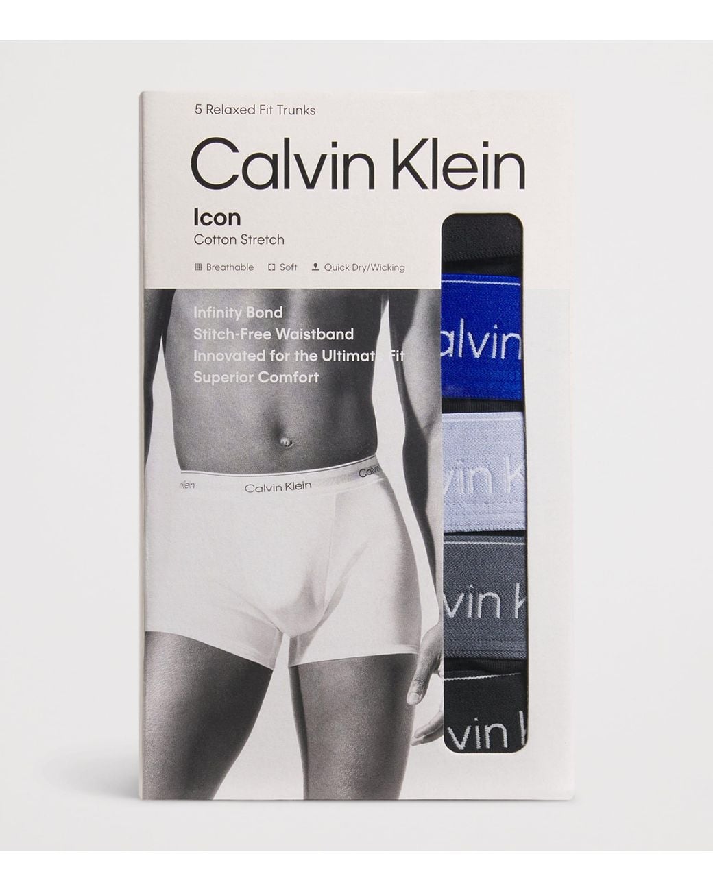 Calvin Klein Black Stretch-Cotton Icon Trunks for men