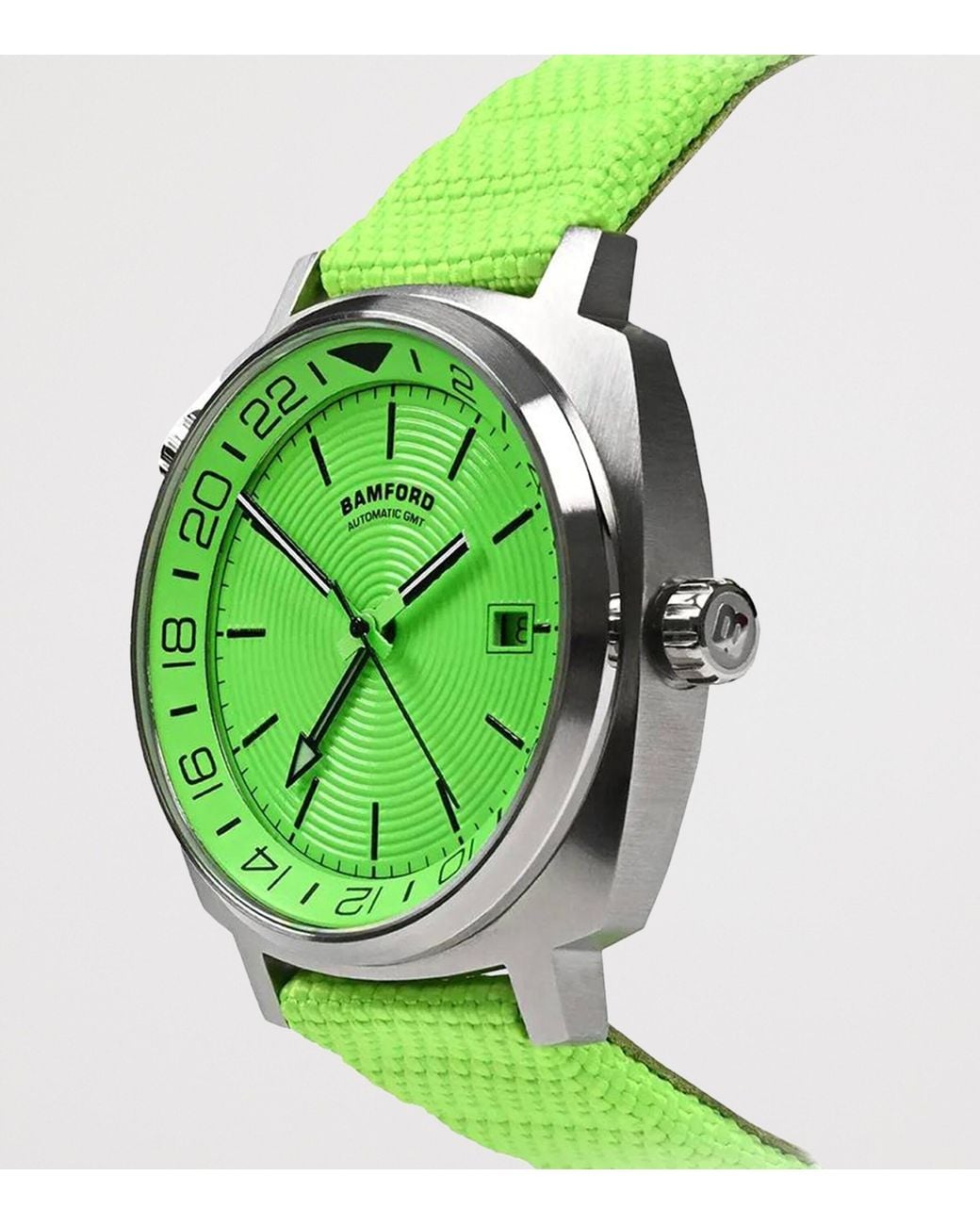 BAMFORD LONDON Green Stainless Steel Gmt Electric Watch