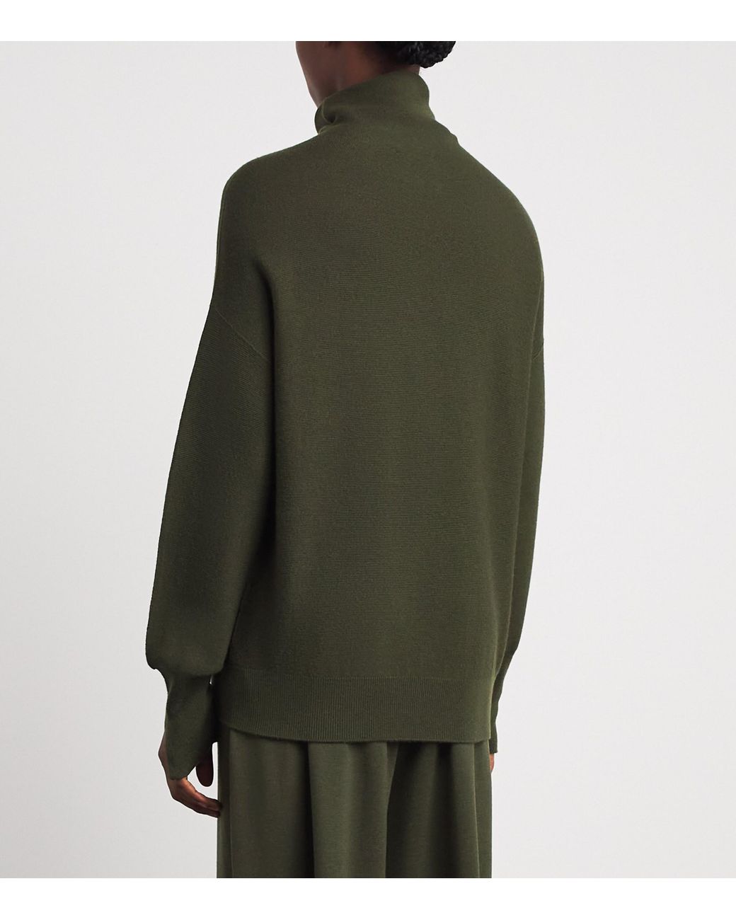 Molli Green Virgin Wool Rollneck Sweater